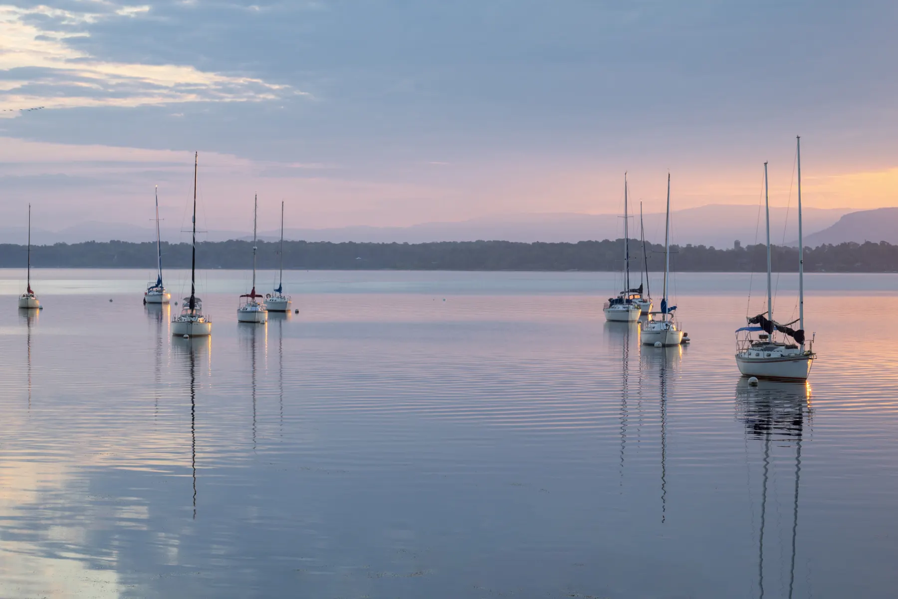 A view of the Moorings at Bridgeview Harbour Marina